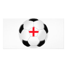 Balón de fútbol - Inglaterra Tarjetas Fotograficas Personalizadas
