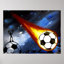 BALÓN DE FÚTBOL LLAMEANTE FAMOSO DEL MUNDIAL POSTERS