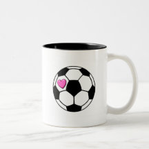 Balón de fútbol (Pnk Hrt) Taza De Café