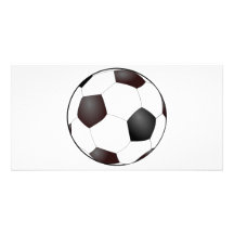 Balón de fútbol tarjeta fotográfica personalizada