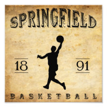 Baloncesto 1891 de Springfield Massachusetts Fotografías