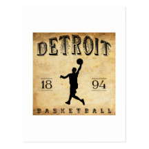 Baloncesto 1894 de Detroit Michigan Postales