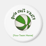 Baloncesto - blanco/verde imanes  