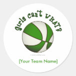 Baloncesto - blanco/verde pegatinas  