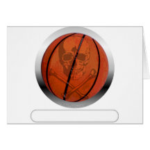 Baloncesto con el cráneo personalizado tarjetas