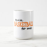 Baloncesto de la charla a mí taza