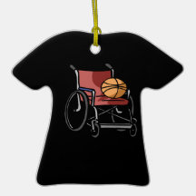 Baloncesto de la silla de rueda ornamentos de navidad