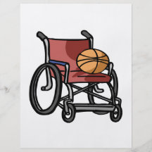 Baloncesto de la silla de rueda tarjeta publicitaria