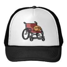 Baloncesto de la silla de rueda gorros bordados