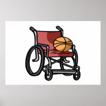 Baloncesto de la silla de rueda impresiones