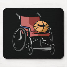 Baloncesto de la silla de rueda tapetes de ratón