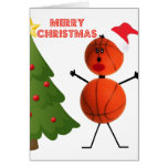 Baloncesto de las Felices Navidad Felicitación