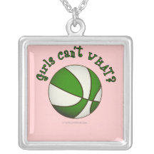 Baloncesto de los chicas - blanco/verde collares