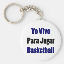 Baloncesto de Yo Vivo Para Jugar Llavero