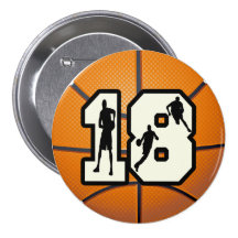 Baloncesto del número 18 pins