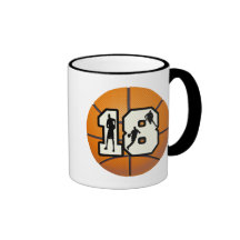 Baloncesto del número 18 tazas