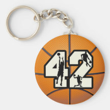 Baloncesto del número 42 llaveros