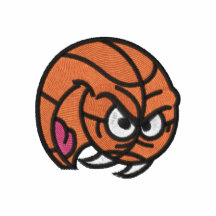 Baloncesto enojado feroz polo bordado