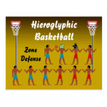 Baloncesto jeroglífico - defensa de zona postales