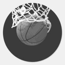 Baloncesto negro y blanco etiquetas  
