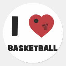 Baloncesto Pegatina Redonda