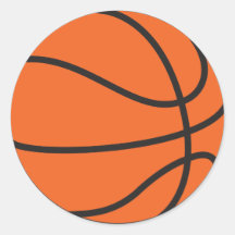 Baloncesto Pegatina Redonda