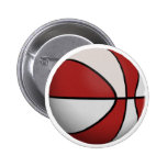 Baloncesto rojo y blanco: pin