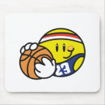 Baloncesto sonriente alfombrillas de ratones