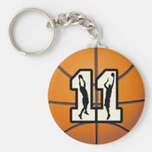Baloncesto y jugadores del número 11 llavero