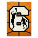 Baloncesto y jugadores del número 6 felicitaciones