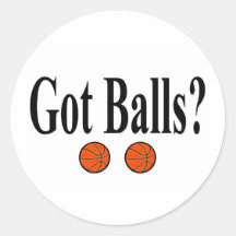 Baloncestos conseguidos pegatina redonda