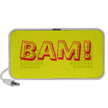 ¡BAM! altavoz cómico retro
