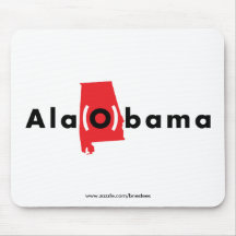 Bama del Ala (O) - rojo y blanco y negro Tapete De Raton