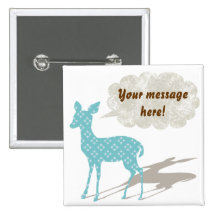 Bambi azul todo el botón del personalizado de las  pin