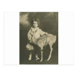 bambi y niño tarjeta postal