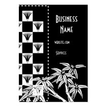 Bambú asiático blanco del negro de la tarjeta de v tarjetas de negocio