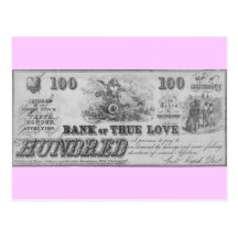 Banco del amor verdadero postal