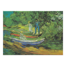Banco del Oise en Auvers de Van Gogh Impresión Fotográfica