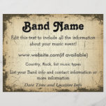 Banda de encargo del Grunge Tarjeta Publicitaria
