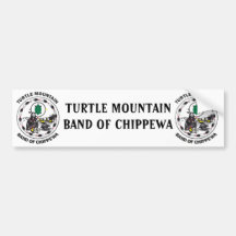 Banda de la montaña de la tortuga de Chippewa Pegatina De Parachoque