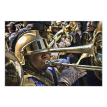 Banda de metales del carnaval impresiones fotograficas