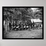 Banda de tambores en Bealeton, VA 1863 Posters