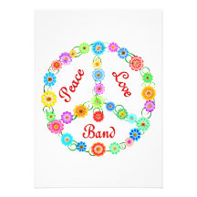 Banda del amor de la paz anuncio personalizado