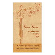 Banda del oboe de la música tarjetas de visita