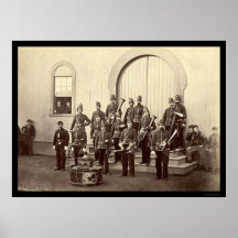 Banda militar del veterano en Washington, DC 1865 Impresiones