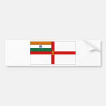 Bandera 2 de la India Etiqueta De Parachoque