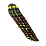 Bandera a cuadros azul negra verde roja GT 500 XXL Patín Personalizado