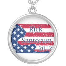 Bandera alterada de Rick Santorum 2012 los E.E.U.U Collares Personalizados