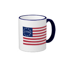Bandera americana 1776 tazas de café