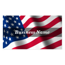 bandera americana 3D (colores verdaderos) Plantilla De Tarjeta De Visita